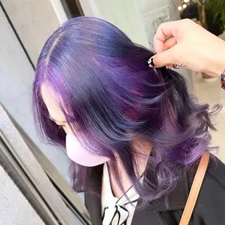 セミロング カラー 町田ブリーチ特化 MANATOのヘアスタイル