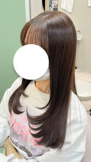 セミロング 奥田 杏夏のヘアスタイル