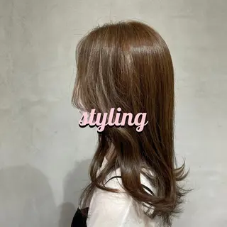 セミロング カラー ヘアアレンジ 髪質改善/透明感カラ ー/Ayana 🍒のヘアスタイル
