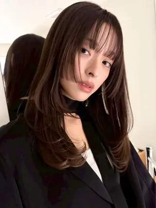 ロング カラー 透明感カラー/似合わ せカラーMIKAのヘアスタイル