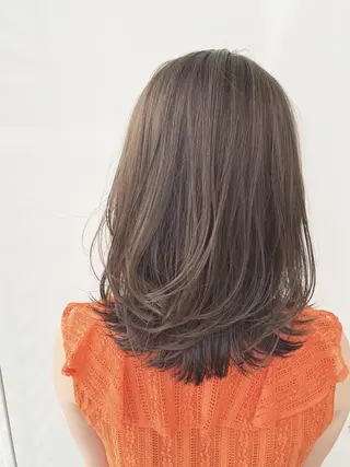 ミディアム カラー パーマ ヘアアレンジ ネイル マツエク・マツパ Zina福岡天神🪞 髪質改善🪞レイヤーのヘアスタイル