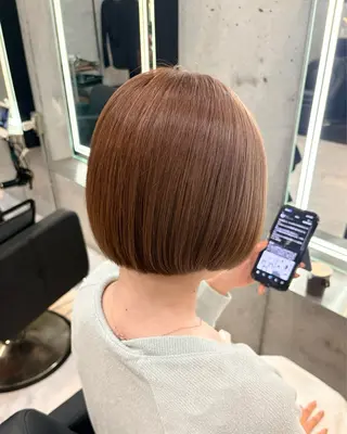 ショート CS川崎/ワンカラー /HANAのヘアスタイル