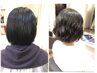 ショート パーマ 小顔カット前髪 顔周りカット林亮佑のヘアスタイル