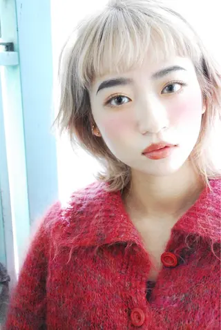 ミディアム カラー パーマ ヘアアレンジ メンズ アイブロウ 表参道Lise おおいしおりのその他イメージ