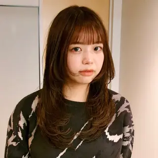 セミロング カラー カラー系/カット特化 🟠オオタキマサシのヘアスタイル