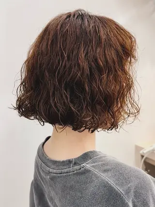 ショート パーマ レイヤーカット/髪質 /艶髪/わかな🌻のヘアスタイル