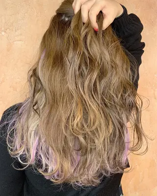 セミロング カラー 沖縄東京2拠点美容師 mamicoのヘアスタイル