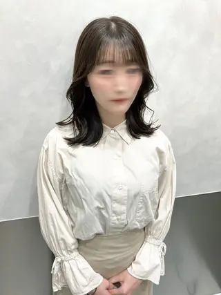 ミディアム カラー 💖ブリーチなし透明 感💖ASAHIのヘアスタイル