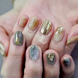 ネイル モチの良さ◉ フィルインネイル♡のネイルデザイン