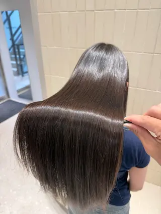 ロング パーマ ヘアアレンジ 縮毛矯正/髪質改善/ ブリーチ毛/木元渓太のヘアスタイル