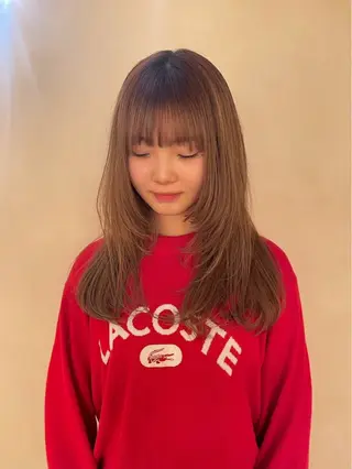 セミロング カラー 期間限定モデル募集! 平尾高宮/谷口楓佳のヘアスタイル