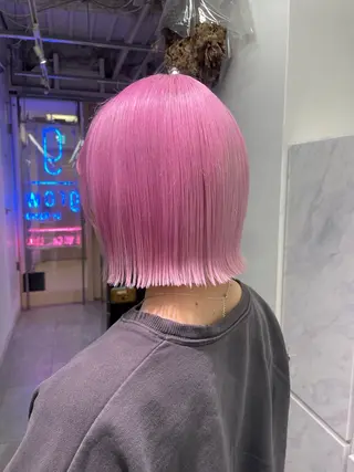 ショート MOMOKA🍑プル エクステ・ハイトーンのヘアスタイル