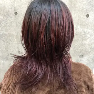 カラー やまさきえりこ ニュアンスパーマのヘアスタイル