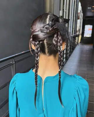 セミロング ヘアアレンジ KAWATOKO MISUZUのヘアスタイル