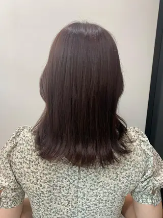 ミディアム 🌷ラベンダーピンク 顔まわり🌷ねいろのヘアスタイル