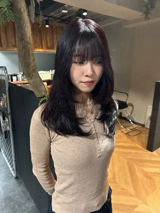 セミロング カラー パーマ ヘアアレンジ メンズ 心斎橋美容室 Junのヘアスタイル