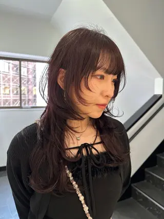 セミロング カラー ケアブリーチ特化✨/ 艶カラー/エクステのヘアスタイル