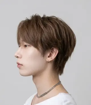 メンズ 🫧ロングレイヤー 韓国透明感カラー🫧のヘアスタイル