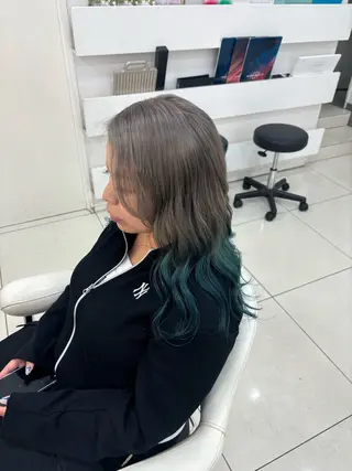 ミディアム カラー keany錦糸町 ハセベユウのヘアスタイル