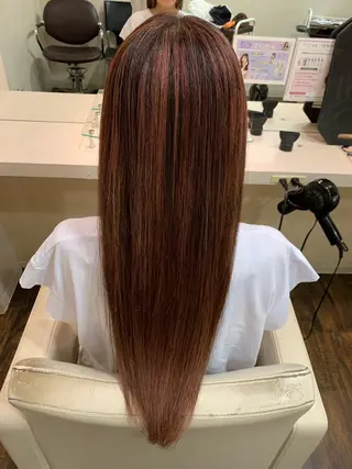 ロング カラー 佐藤 舞のヘアスタイル