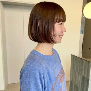ショート レイヤー/顔まわり/ 暖色/mao🎀のヘアスタイル