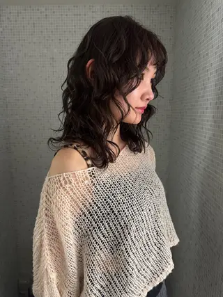 ミディアム カラー ヘアアレンジ minto/ パーマモデル募集中のヘアスタイル