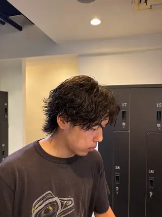ショート パーマ 中川 蓮のヘアスタイル