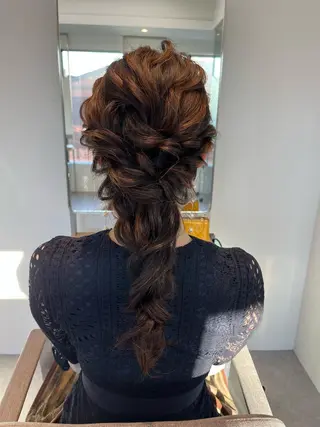 セミロング カラー ヘアアレンジ Aloa透明感ヘア ♡kanami♡のヘアスタイル