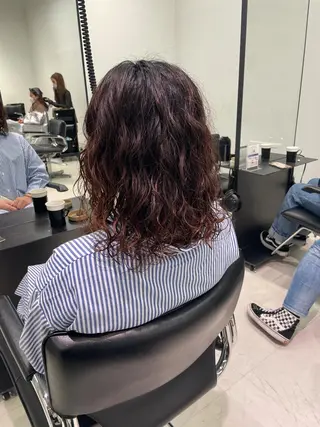 ミディアム カラー パーマ キッズ オトナヘア🌸 harukaのヘアスタイル