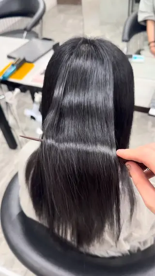 ロング りきと🦋河原町 縮毛矯正/艶カラーのヘアスタイル