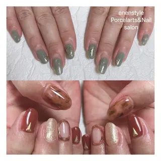 ミディアム ネイル 🐾enen style 🐾のネイルデザイン