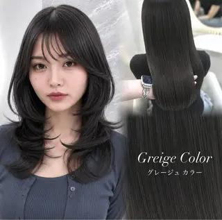 ミディアム カラー ヘアアレンジ 🖤kana韓国ヘア 艶髪カラー特化🖤のヘアスタイル
