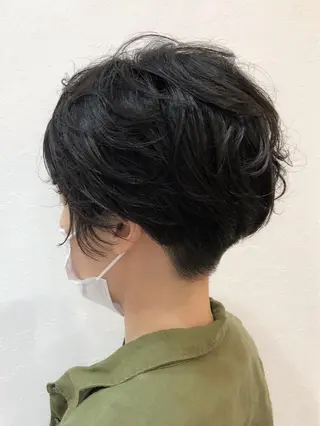 ショート パーマ サワタ ミサのヘアスタイル