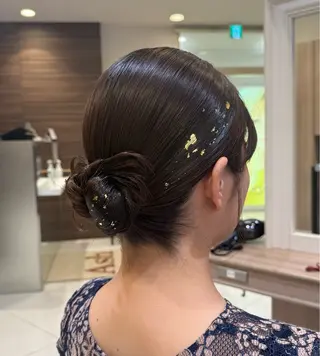 セミロング ヘアアレンジ 韓国ヘアメイク🎀/ 縮毛矯正✨山本媛香のヘアスタイル