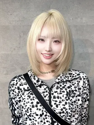 ショート カラー エクステ×ブリーチ× 推しカラー🌟Kのヘアスタイル