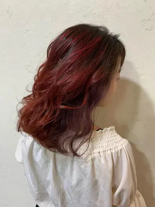 ミディアム カラー 天野 開のヘアスタイル