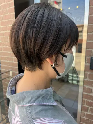 ショート カラー パーマ ヘアアレンジ メンズ キッズ ネイル マツエク・マツパ アイブロウ 久木原 ゆりのヘアスタイル