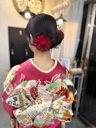 ミディアム ヘアアレンジ 伊藤 栄子のヘアスタイル