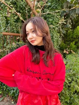 セミロング カラー ♡レイヤーカット れお♡のヘアスタイル