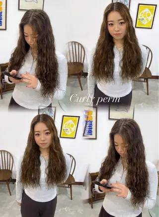 ロング パーマ ayuna 海外スタイルのヘアスタイル