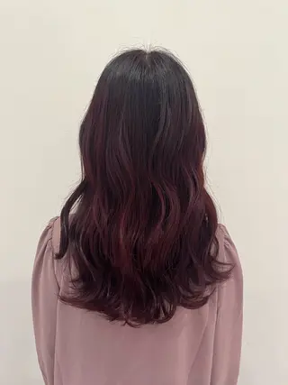 ロング カラー ramphy 柴原 夢奈のヘアスタイル