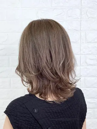 ミディアム カラー 髪質改善縮毛矯正 美容師✂️山崎竜二のヘアスタイル