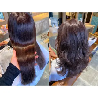 カラー 🩵盛れる顔周り/ 艶カラーemi🩵のヘアスタイル