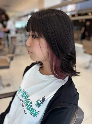 ミディアム カラー 池田 悠人のヘアスタイル