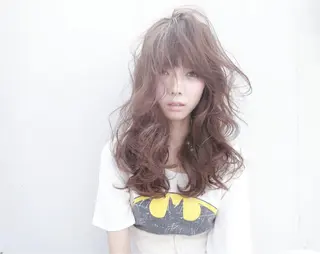 セミロング ロング カラー パーマ imai yutaroのヘアスタイル