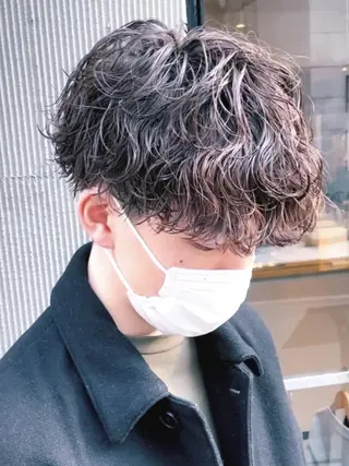 ショート パーマ メンズ SENTA✨メンズ パーマ✨fifth栄のヘアスタイル
