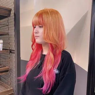 セミロング カラー 今出 りょうやのヘアスタイル