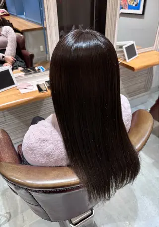 ロング 渡邊彩乃 L'attente店のヘアスタイル