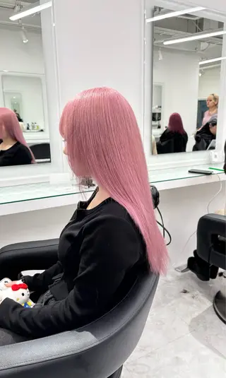 ロング カラー ウルフカットマスター みつきのヘアスタイル