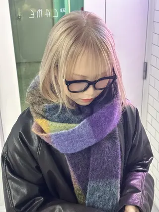 ミディアム カラー レイヤーカット 千葉　遼のヘアスタイル